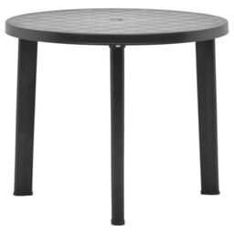 EONLION Outdoor Round Plastic Bistro Table, Anthracite in Black - thumbnail 5