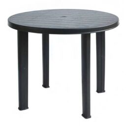 EONLION Outdoor Round Plastic Bistro Table, Anthracite in Black - thumbnail 1