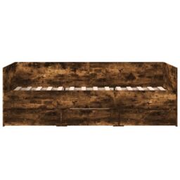 Berkfield Home Daybed with Drawers without Mattress Smoked Oak 75x190 cm Small Single in Brown - thumbnail 4