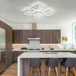 NIVOR LED Leaf Ceiling Light 76W Dimmable Flush Mount 5-Head with Remote in White - thumbnail 5