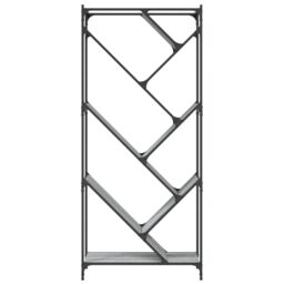 Berkfield Home Bookcase Grey Sonoma 79x30x180 cm Engineered Wood & Metal - Size: 79 x 30 x 180 cm - thumbnail 5