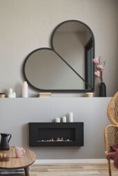 MirrorOutlet Black Metal Framed Heart Shaped Wall Mirror (80CM X 80CM) MAX - Size: 1 Pack - thumbnail 3