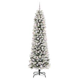 Berkfield Home Stunning Artificial Christmas Tree with 300 LEDs Green & white