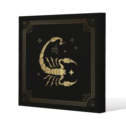 Benjamin Tate Design Zodiac scorpio horoscope in black & gold (canvas) / 90 x 90 x 4cm in Natural - Size: 90 x 90 x 4 cm - thumbnail 1