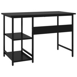 Berkfield Home Computer Desk Black 105x55x72 cm MDF & Metal - Size: 105 x 55 x 72 cm - thumbnail 5