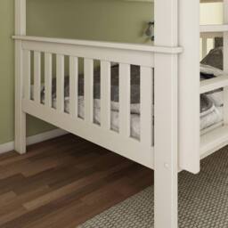 Bedmaster Oslo White Quadruple Sleeper Bunk Bed - Size: Small Double - thumbnail 2