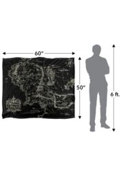 Warner Brothers Lord Of The Rings Logo Officially Licensed Silky Touch Super Soft Throw Blanket 152 x 127 cm in White - thumbnail 5