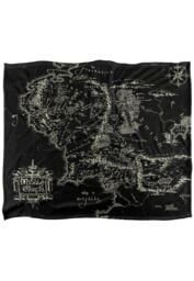 Warner Brothers Lord Of The Rings Logo Officially Licensed Silky Touch Super Soft Throw Blanket 152 x 127 cm in White - thumbnail 1