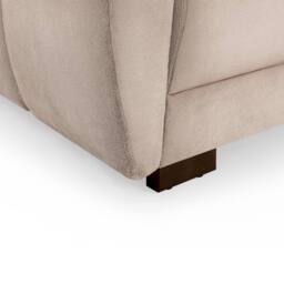 Furnishings For Less UK Zura Mocha Brown Fabric Large Armchair Pillow Back Wooden Legs in Beige - thumbnail 2