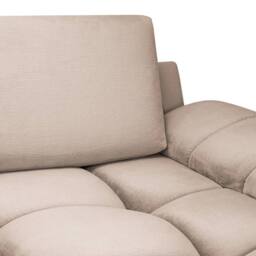 Furnishings For Less UK Zura Mocha Brown Fabric Large Armchair Pillow Back Wooden Legs in Beige - thumbnail 5