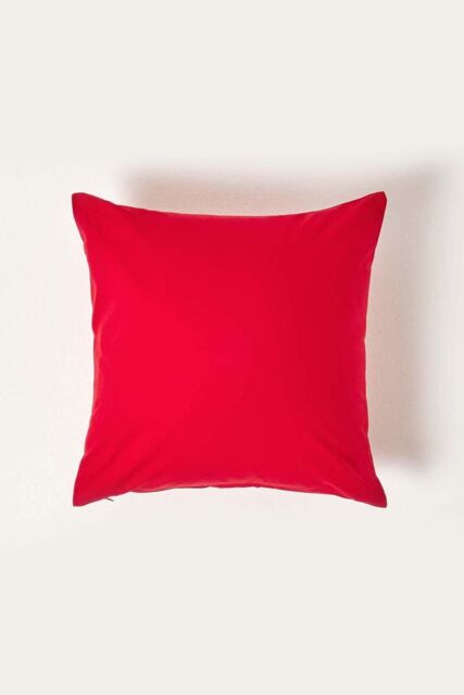 Homescapes Continental Egyptian Cotton Pillowcase 200 TC, 40 x 40 cm in Red - image 1