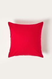 Homescapes Continental Egyptian Cotton Pillowcase 200 TC, 40 x 40 cm in Red