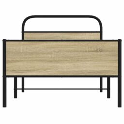 Berkfield Home Bed Frame without Mattress 90x200 cm Sonoma Oak Engineered Wood in Brown - thumbnail 5