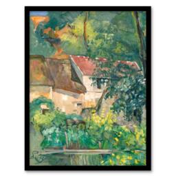 Artery8 Paul Cezanne Framed Wall Art House of Pere Lacroix in Auvers France - Size: A4 - thumbnail 1