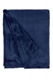New Edge Blinds Plush Collection Flannel Fleece Super Soft Throw in Blue - Size: 140 cm x 180 cm