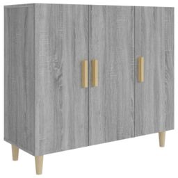 Berkfield Home Sideboard Grey Sonoma 90x34x80 cm Engineered Wood - Size: 90 x 34 x 80 cm - thumbnail 2