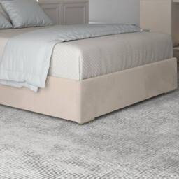 Casani Sudborough Upholstered Soft Velvet Beige Metal Designer Bed Frame in Cream - Size: Super King - thumbnail 7