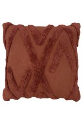 Furn Kamjo Tufted Geometric Cushion in Red - Size: 50 cm x 50 cm - thumbnail 1