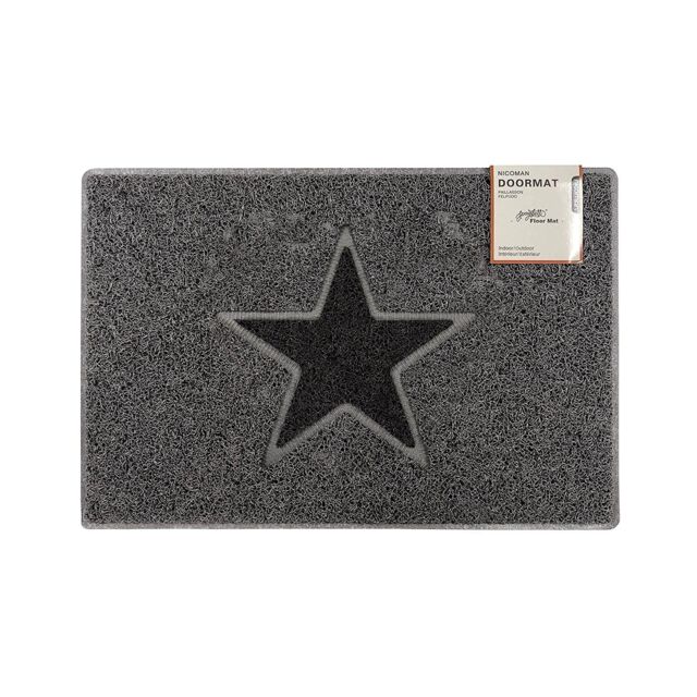 Oseasons Star Medium Doormat in Grey - Size: 44 cm x 75 cm - image 1