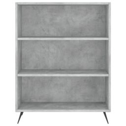 Berkfield Home Bookcase Concrete Grey 69.5x32.5x90 cm Engineered Wood in Black - thumbnail 4
