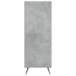 Berkfield Home Bookcase Concrete Grey 69.5x32.5x90 cm Engineered Wood in Black - thumbnail 5