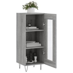 Berkfield Home Sideboard Grey Sonoma 34.5x34x90 cm Engineered Wood - thumbnail 4