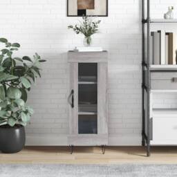 Berkfield Home Sideboard Grey Sonoma 34.5x34x90 cm Engineered Wood - thumbnail 2