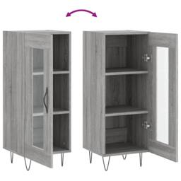 Berkfield Home Sideboard Grey Sonoma 34.5x34x90 cm Engineered Wood - thumbnail 9