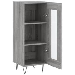 Berkfield Home Sideboard Grey Sonoma 34.5x34x90 cm Engineered Wood - thumbnail 6
