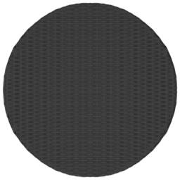 Berkfield Home Garden Table Black 70x70x73 cm Poly Rattan - Size: 70 x 70 x 73 cm - thumbnail 3