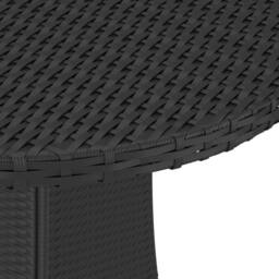 Berkfield Home Garden Table Black 70x70x73 cm Poly Rattan - Size: 70 x 70 x 73 cm - thumbnail 4