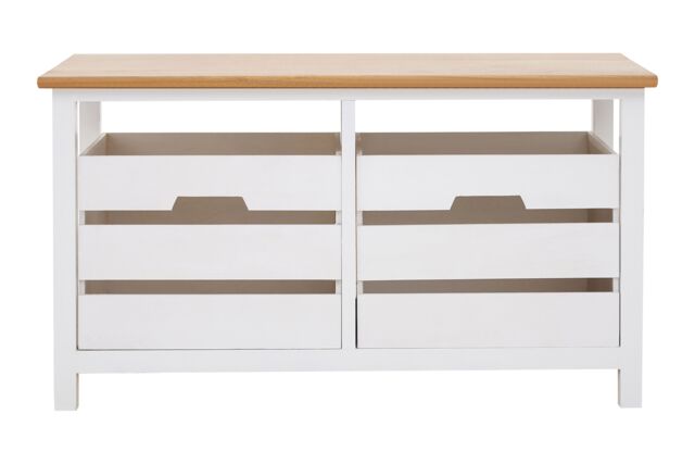 Orsina Compact Design 2 Drawer Bench, Modern Design Chest Of Drawers For Livingroom, Minimalist Storage Chest in Natural - image 1
