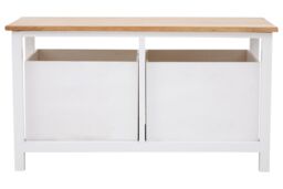 Orsina Compact Design 2 Drawer Bench, Modern Design Chest Of Drawers For Livingroom, Minimalist Storage Chest in Natural - thumbnail 2