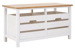 Orsina Compact Design 2 Drawer Bench, Modern Design Chest Of Drawers For Livingroom, Minimalist Storage Chest in Natural - thumbnail 4