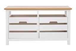 Orsina Compact Design 2 Drawer Bench, Modern Design Chest Of Drawers For Livingroom, Minimalist Storage Chest in Natural - thumbnail 1