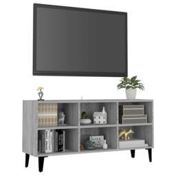 Berkfield Home TV Cabinet with Metal Legs Grey Sonoma 103.5x30x50 cm - thumbnail 1