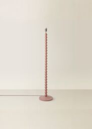 ValueLights Bobbins Painted Rose Pink Freestanding Floor Lamp Base Light in Pale Pink - thumbnail 2