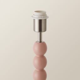 ValueLights Bobbins Painted Rose Pink Freestanding Floor Lamp Base Light in Pale Pink - thumbnail 3
