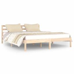 Berkfield Home Beautiful Day Bed Solid Wood Pine 160x200 cm King Size in Light Brown - thumbnail 3