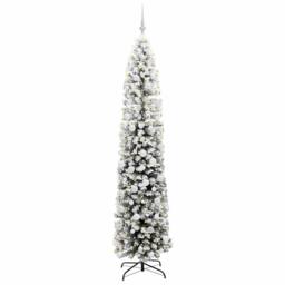 Berkfield Home Stunning Artificial Christmas Tree with 300 LEDs with Stand Green in White
