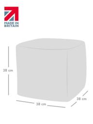 rucomfy Beanbags rucomfy Velvet Cube Bean Bag Pouffe - Soft Stylish Footstool in Emerald - thumbnail 3