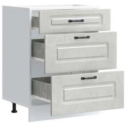 Berkfield Home Kitchen Base Cabinet Kalmar Concrete Grey Engineered Wood - thumbnail 5
