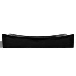 Berkfield Home Elegant Ceramic Bathroom Sink Basin Black Rectangular - thumbnail 5