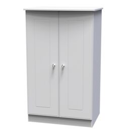 Ready Assembled 2 U Albert 2 Door Midi Wardrobe (Ready Assembled) in Grey - thumbnail 3