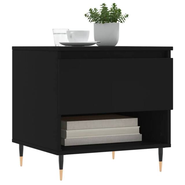 Berkfield Home Modern Coffee Table Black 50x46x50 cm Engineered Wood - Size: 50 x 46 x 50 cm - image 1