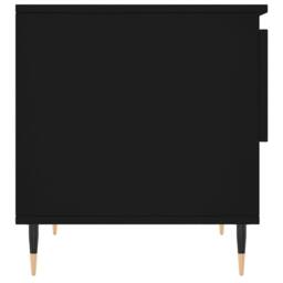 Berkfield Home Modern Coffee Table Black 50x46x50 cm Engineered Wood - Size: 50 x 46 x 50 cm - thumbnail 7