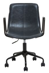Orsina Claw Base Black Leather Home Office Chair, Upholstered Seat Of Office Chair, Height Adjustable Swivel Chair in Grey - thumbnail 2