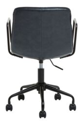 Orsina Claw Base Black Leather Home Office Chair, Upholstered Seat Of Office Chair, Height Adjustable Swivel Chair in Grey - thumbnail 4