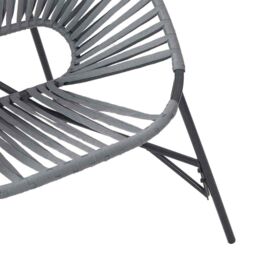 Berkfield Home Garden Chair Set 3 pcs Black & Light Grey Poly Rattan - thumbnail 9