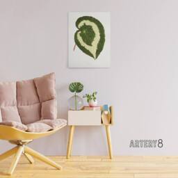 "Artery8 AF Lydon Benjamin Fawcett Begonia Red Leaf Canvas Wall Art Print in White - Size: W12"" x H16""" - thumbnail 3